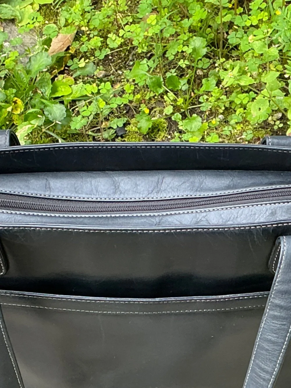 Levenger Black Leather Laptop Computer Tote Bag Women’s Business Work